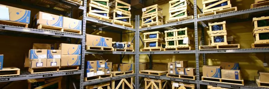 Warehouse of industrial crates in Brisbane